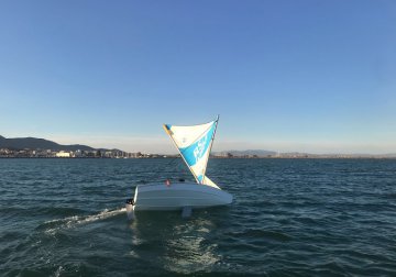 Enjoy with dinghy sailing